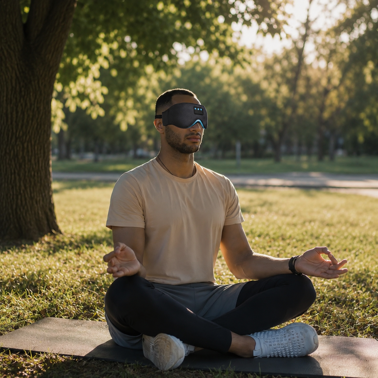 Bluetooth Sleep Mask Headphones - Built in Speakers, 10-Hour Battery, Memory Foam Comfort, 3d Contoured Eye Mask