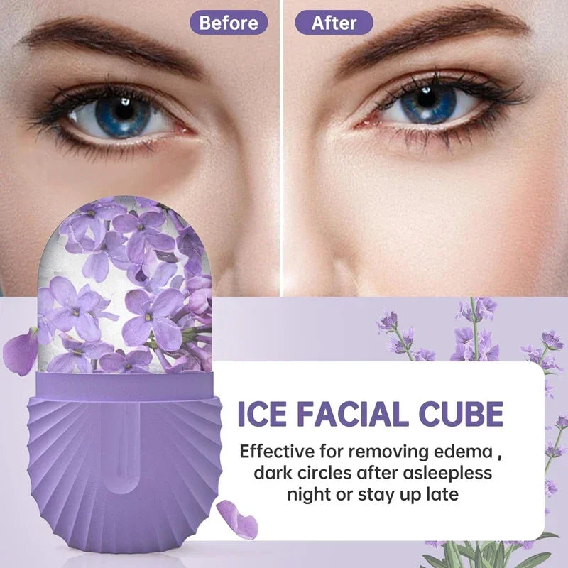 Silicone Ice Face Roller – Reusable Ice Mold for Eye Puffiness, Pore Refinement & Facial Cooling Massage